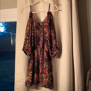 Parker cold shoulder multi print dress
